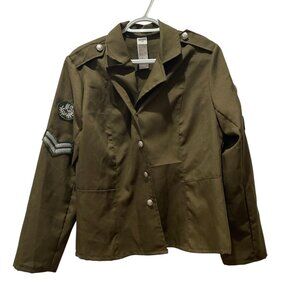 Girls WW-2 Army Girl, Funshack, L, Green, Preloved in Excellent Condition